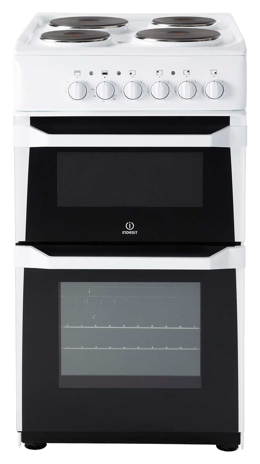 indesit it50ews electric cooker white