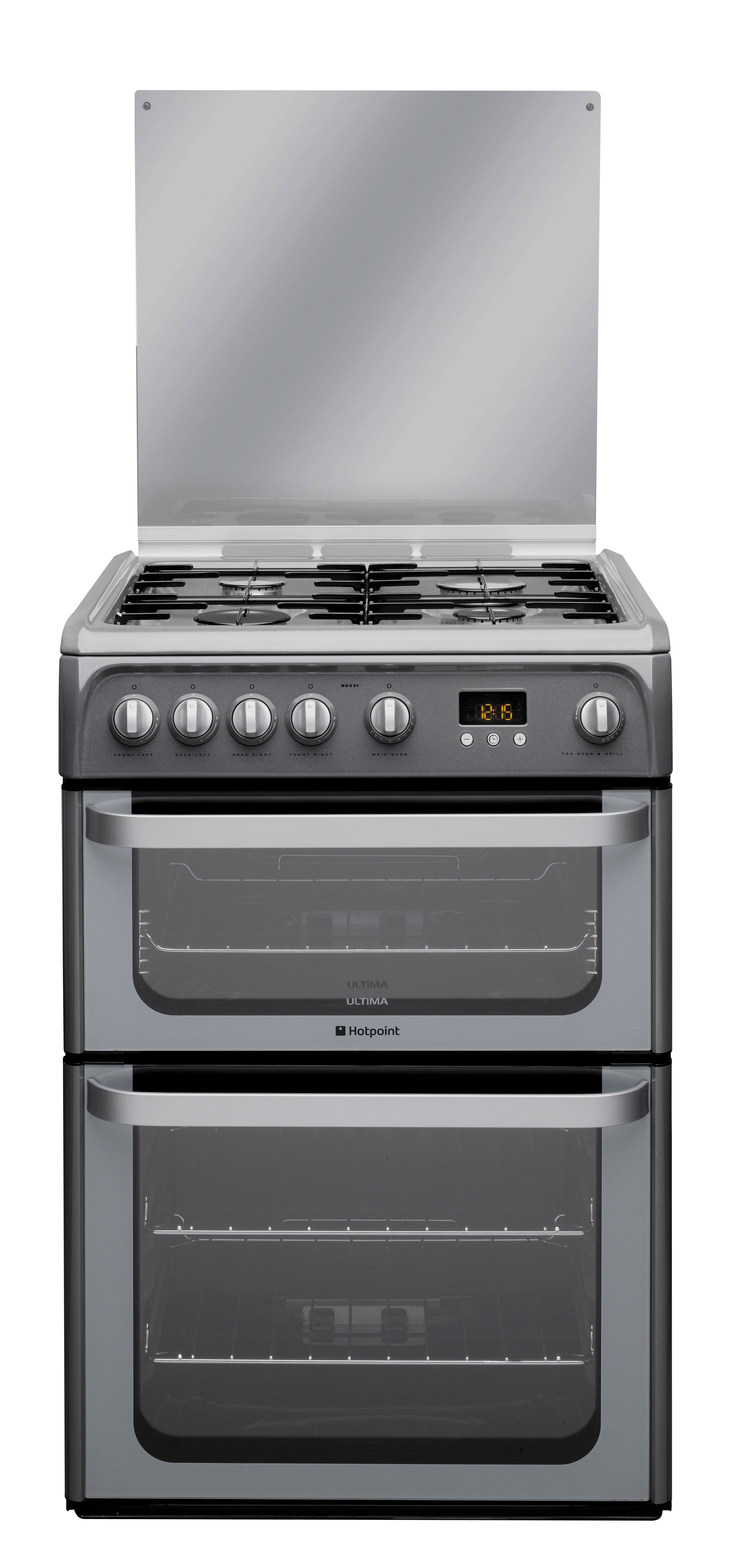 hotpoint hug61g ultima gas cooker graphite